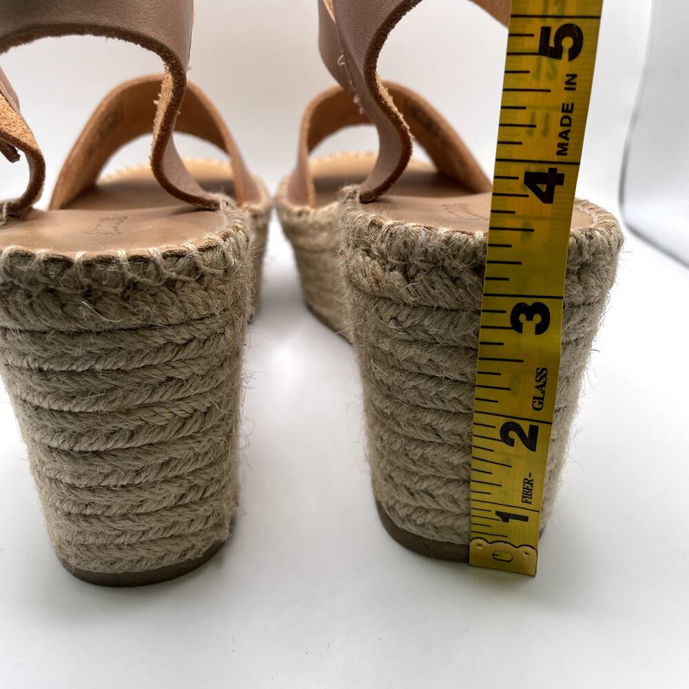 SOLUDOS  Minorca Beige Leather Espadrille Platform Sandals  Size 9,5 vacation - Picture 12 of 12